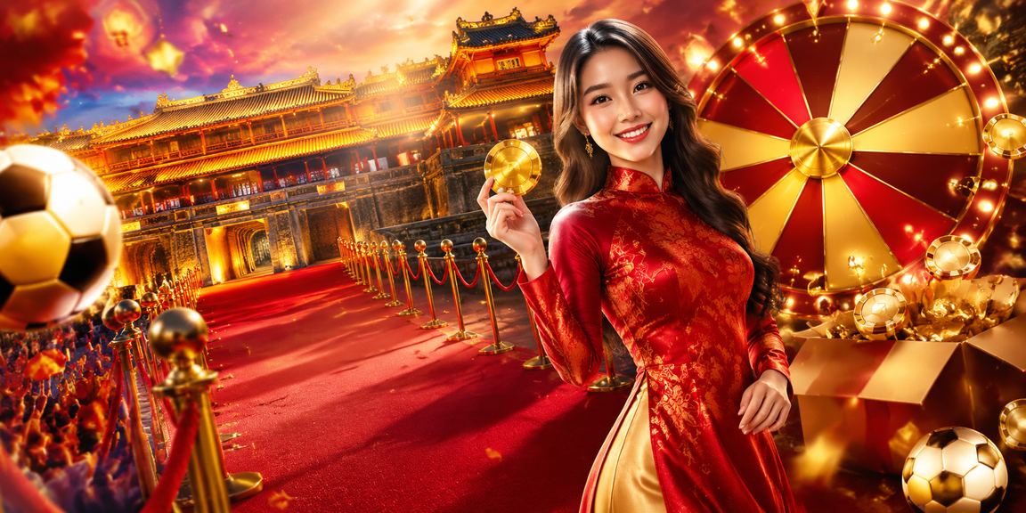 Vòng roulette và người chơi mặc áo dài tại Huế
