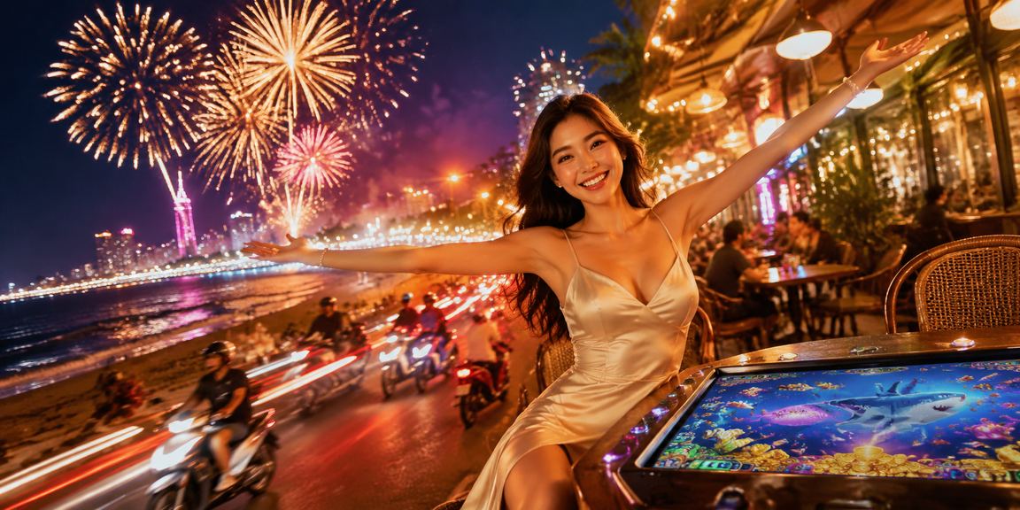 Phong cảnh Vũng Tàu cùng với cá bắn và ly cà phê Việt